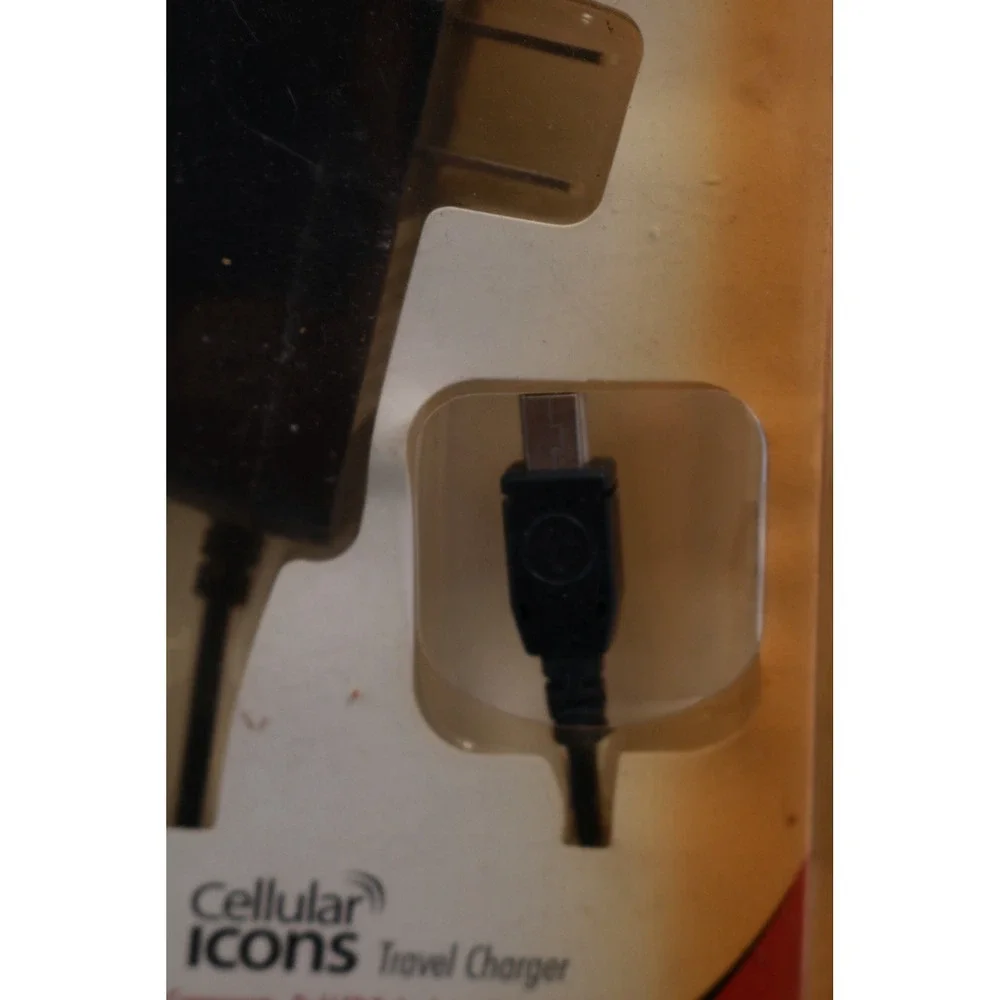 Cellular Icons Mini USB Travel Wall Charger Black Vintage Phone New Sealed